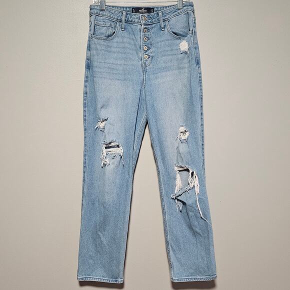Hollister Jeans Womens 7L Ultra High Rise Vintage Straight Distressed 28x29 Y2K - Picture 1 of 9